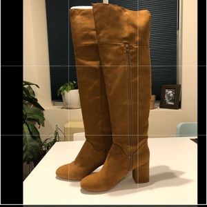 LOFT Over the Knee Boots Camel Color Size 8
